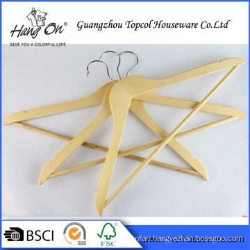 Natural color Wholesale Wood Hangers For Hotels